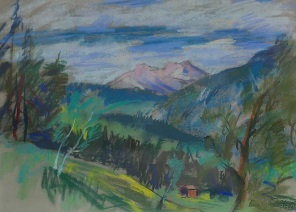  - erwin-lutz-waldner-gnadenwald-blick-zum-kellerjoch-pastell-45-x-61-cm-web-1