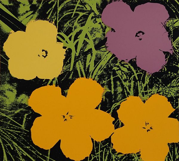 Andy Warhol by Sunday B. Morning "Flowers" Siebdruck 94 x 94 cm
