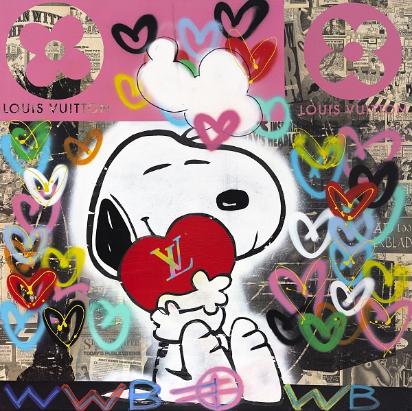 FRINGE "Snoopy Love" Fine art print 100 x 100 cm Edition 25