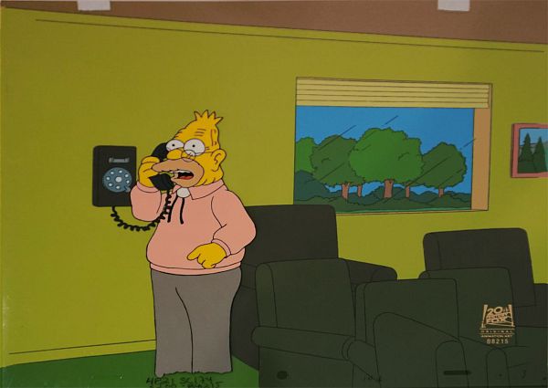 Simpsons "The secret war of Lisa Simpson" Original production cel  27 x 32 cm