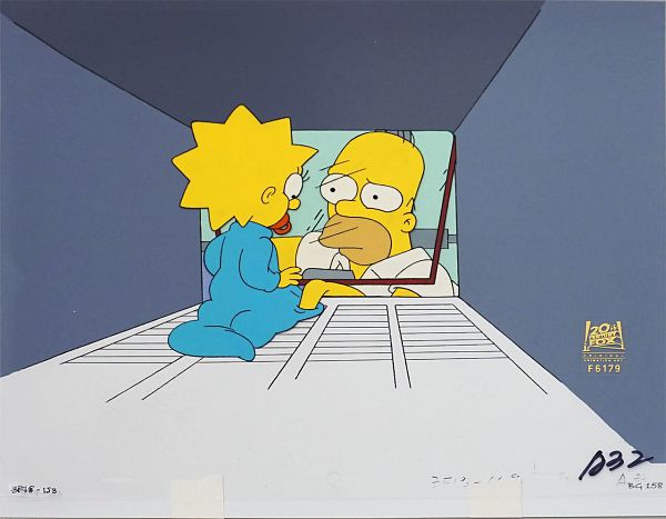 The Simpsons "22 Short Films about Springfield" Original Production Cel 28 x 36 cm