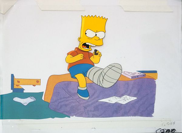 The Simpsons "Bart of Darkness II" Original Production Cel (Early Cel) 28 x 36 cm