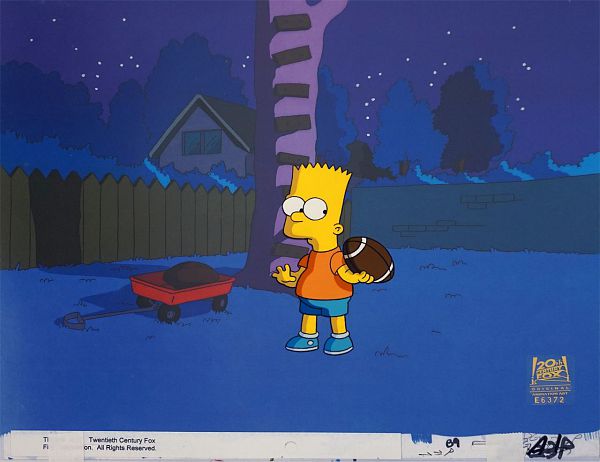 The Simpsons "Bart Star" Original Production Cel 28 x 36 cm