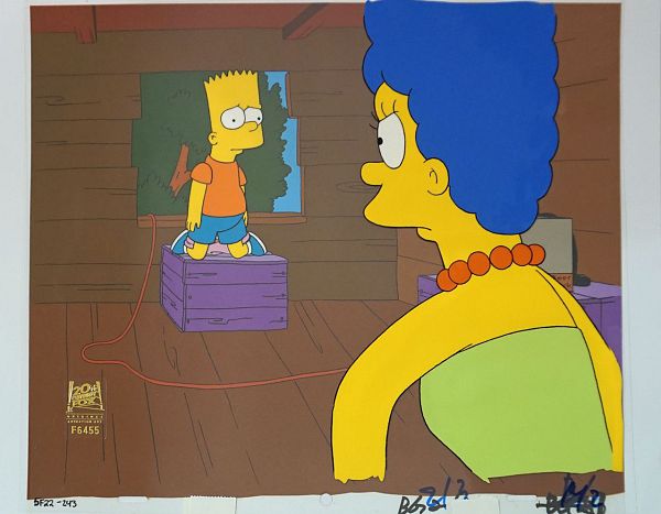 The Simpsons "Bart the Mother" Original Production Cel, 27 x 33 cm