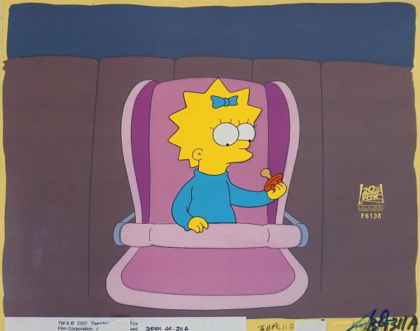 The Simpsons "Home Sweet Homediddly-Dum" Original Production Cel 28 x 36 cm