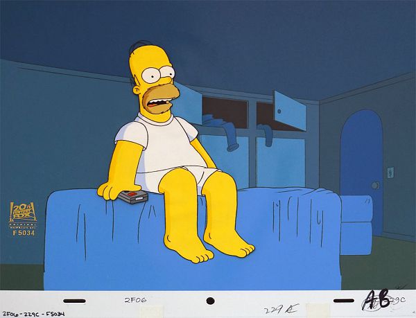 The Simpsons "Homer Badman" Original Production Cel 31,5 x 27 cm