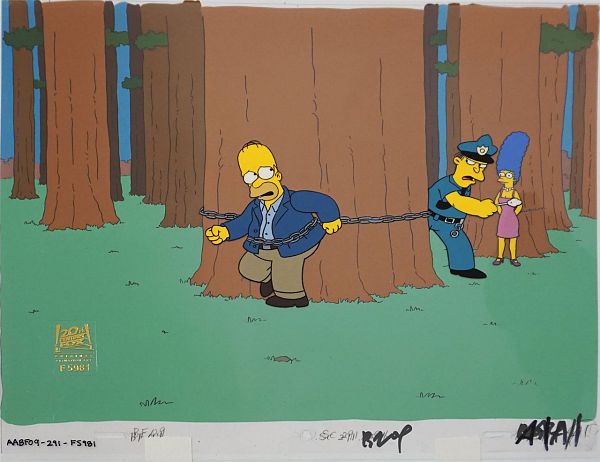 The Simpsons "Homer to the Max" Original Production Cel 28 x 36 cm