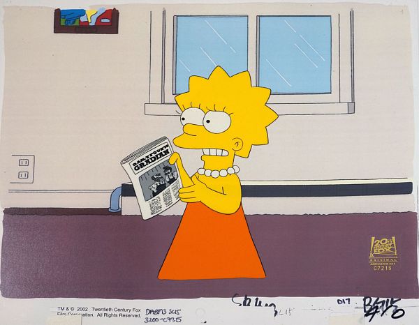The Simpsons "I am Furios (Yellow)" Original Production Cel 31,5 x 27 cm