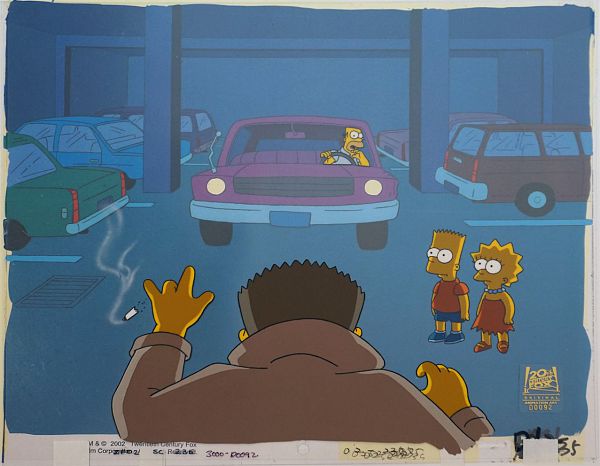 The Simpsons "Sideshow Bob Roberts" Original Production Cel 31,5 x 27 cm