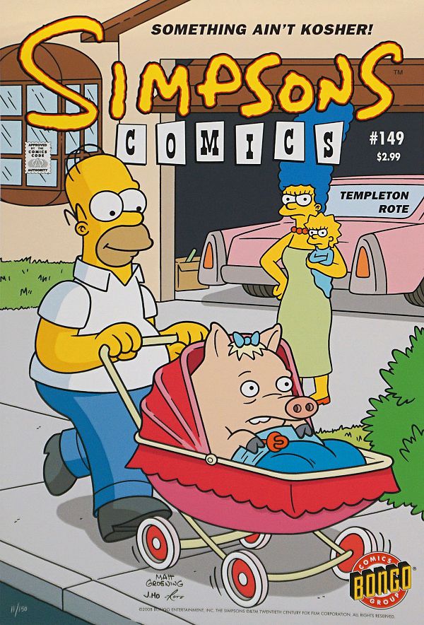 The Simpsons "The Simpsons Comic # 149" Sericel 65 x 48 cm