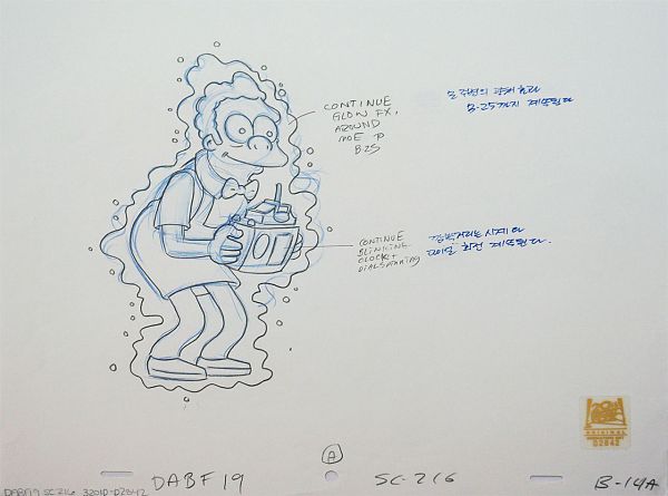 The Simpsons "Treehouse of Horror XIII" Original Pencil Drawing 28 x 36 cm