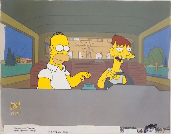 The Simpsons "Trilogy of error" Original Production Cel 28 x 36 cm