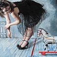 Elisa Anfuso "Adagio" Öl und Pastell auf Leinwand 100 x 120 cm