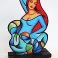 Ekaterina Moré "Blue Wave" Skulptur 61cm hoch