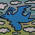 James Rizzi "Fly Rizzi Bird Fly" 2011 Acryl 20 x 25 cm