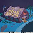 The Simpsons "Crab Shack" Original Production Cel 28 x 36 cm