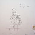 The Simpsons "Fat Man and Little Boy" Homer Pencil Drawing 28 x 36 cm