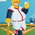 The Simpsons "Homer at the Bat" limited Sericel