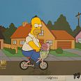 The Simpsons, Homer rides a Bicycle, Original Production Cel 27 x 33 cm web