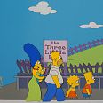 The Simpsons "Lisa the vegetarian (Whole family)" Original Production Cel 28 x 36 cm
