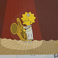 The Simpsons Lisa's pony Lisa plays Saxophone Original Production Cel 28 x 36 cm DV