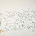 The Simpsons, Sweets and Sour Marge, The Policeman and Others, Original Pencil Drawing, 21 x29 cm web