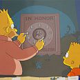 The Simpsons "The curse of the flying Hellfish (Grandpa holding keys and Bart)" Original Production Cel 28 x 36 cm