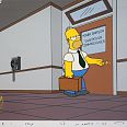 The Simpsons "Trash of the Titans (Homer infront of door)" Original Production Cel 28 x 36 cm