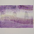 Zeno Wolf "Lichtstreifen am Horizont" Materialdruck mit Schlangenhaut 30 x 21,5 cm